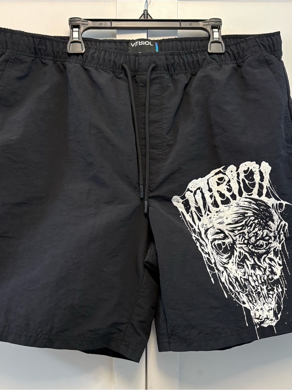 Vitriol Fusion Melting Face Board Shorts Drawstring Elastic Waist Large